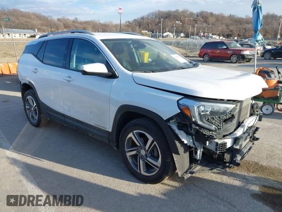 2021 GMC Terrain SLT with VIN 3GKALVEV3ML301727, listed as a IAAI auction lot 41669332 with 90,878 mi miles and . Bid and sale history available at carsss.com. Image 1.