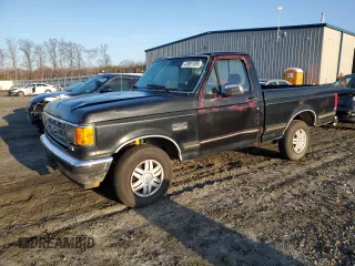 1990 Ford F-150 "S" with VIN 1FTDF15YXLNB40987, listed as a Copart auction lot 43691595 with 33,397 mi miles and Salvage Title. Bid and sale history available at carsss.com. Image 1.
