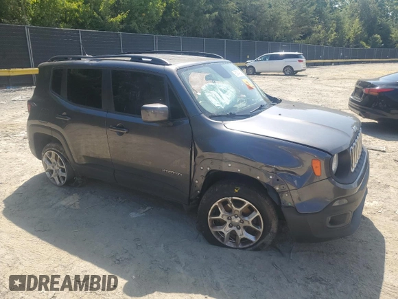 2017 Jeep Renegade Latitude z VIN ZACCJBBB9HPG29783, wystawiony jako Copart lot #65434624 z przebiegiem Nie podano mil oraz Szkody całkowita. Historia ofert i sprzedaży dostępna na DreamBid. Obrazek 4.