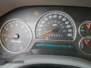 2007 GMC Envoy Denali with VIN 1GKET63M472231291, listed as a Copart auction lot 77020984 with 157,364 mi miles and Salvage Title. Bid and sale history available at DreamBid. Image 9.