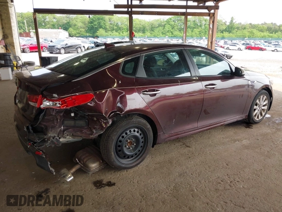 2016 Kia Optima LX with VIN 5XXGT4L32GG021055, listed as a IAAI auction lot 42424285 with 285,318 mi miles and . Bid and sale history available at DreamBid. Image 4.