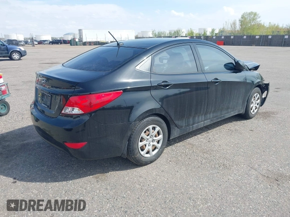 2013 Hyundai Accent GLS with VIN KMHCT4AE2DU277183, listed as a IAAI auction lot 42115698 with 103,666 mi miles. Bid and sale history available at carsss.com. Image 4.