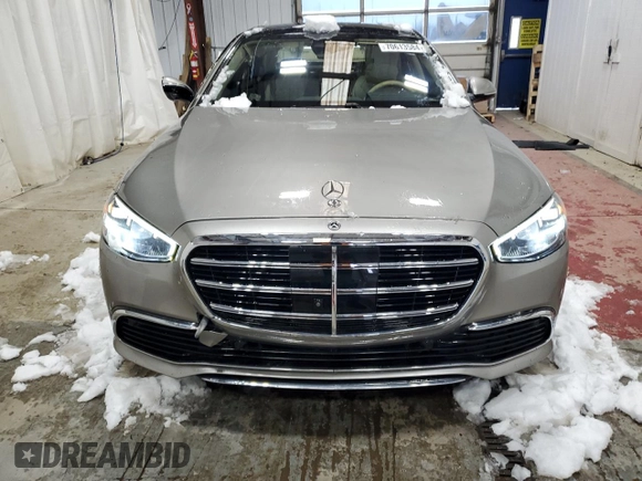 2023 Mercedes-Benz S-Class S 580 with VIN W1K6G7GB6PA178950, listed as a Copart auction lot 70613584 with 20,338 mi miles and Salvage Title. Bid and sale history available at carsss.com. Image 5.