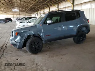 2018 Jeep Renegade Trailhawk z VIN ZACCJBCB9JPH79512, wystawiony jako Copart lot #52190995 z przebiegiem 55 121 mil mil oraz Szkoda całkowita • Salvage title. Historia ofert i sprzedaży dostępna na DreamBid. Obrazek 1.