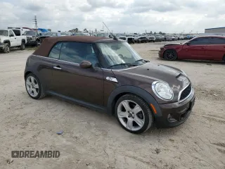 2011 MINI Convertible S with VIN WMWZP3C58BTX83725, listed as a Copart auction lot 44418965 with 45,401 mi miles and Salvage title. Bid and sale history available at DreamBid. Image 4.