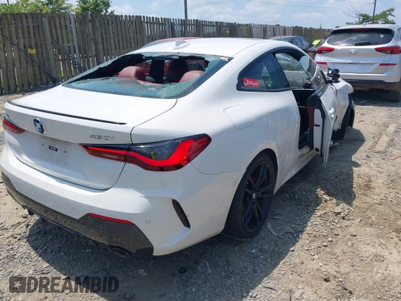 2023 BMW 4 Series 430i xDrive with VIN WBA73AP06PCM13452, listed as a IAAI auction lot 42546869 with 42,625 mi miles and . Bid and sale history available at DreamBid. Image 4.