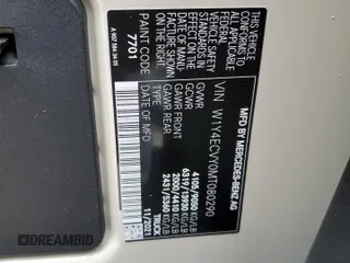 2021 Mercedes-Benz Sprinter with VIN W1Y4ECVY0MT080290, listed as a Copart auction lot 87269454 with 30,092 mi miles and Salvage Title. Bid and sale history available at DreamBid. Image 13.