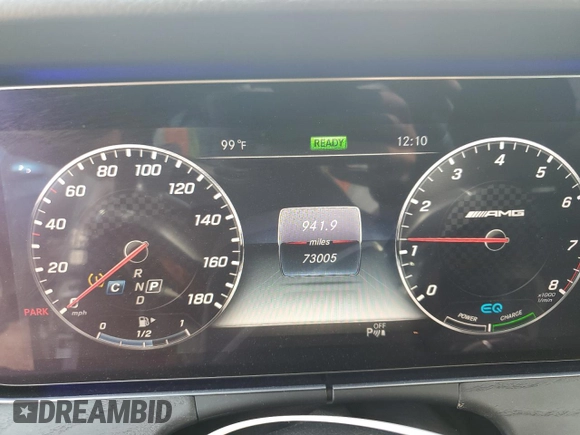 2019 Mercedes-Benz E-Class AMG E 53 with VIN WDDZF6BB8KA492786, listed as a Copart auction lot 65782634 with 73,005 mi miles and Salvage Title. Bid and sale history available at carsss.com. Image 9.