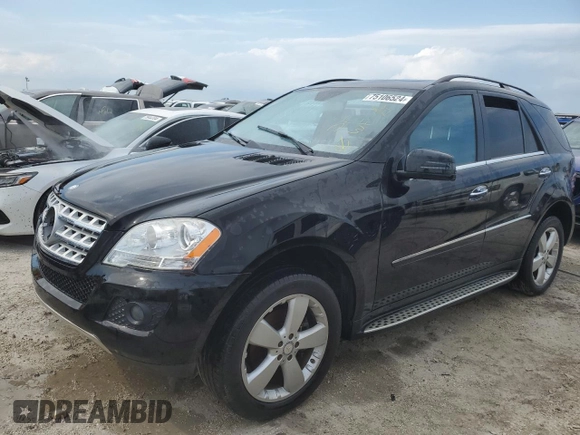 2011 Mercedes-Benz M 350 with VIN 4JGBB5GB1BA715918, listed as a Copart auction lot 75106524 with 87,340 mi miles and Non repairable. Bid and sale history available at DreamBid. Image 1.
