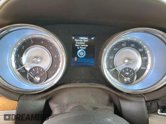 2014 Chrysler 300 with VIN 2C3CCAEG0EH166641, listed as a Copart auction lot 43961855 with 125,655 mi miles and Salvage Title. Bid and sale history available at carsss.com. Image 9.