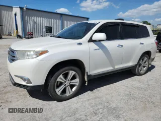 2013 Toyota Highlander Limited с VIN 5TDYK3EH7DS105005, выставлен на аукционе Copart как лот 66657425 с пробегом 96 633 миль миль и Чистый • Clean title. История ставок и продаж доступна на DreamBid. Изображение 1.