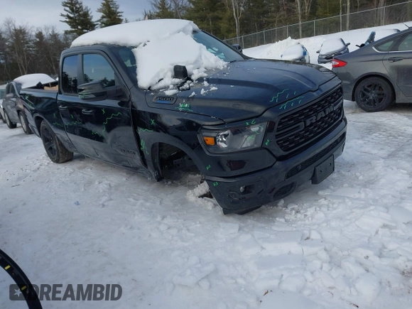 2023 Ram 1500 Big Horn with VIN 1C6RRFBG1PN522084, listed as a IAAI auction lot 41569930 with 15,728 mi miles. Bid and sale history available at carsss.com. Image 1.