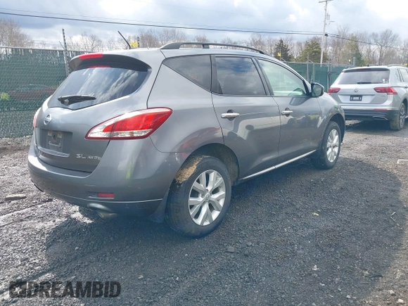 2013 Nissan Murano SV with VIN JN8AZ1MW0DW303673, listed as a IAAI auction lot 41645516 with 121,136 mi miles. Bid and sale history available at carsss.com. Image 4.