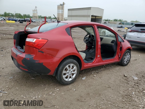 2013 Kia Rio LX with VIN KNADM4A33D6164512, listed as a Copart auction lot 54137825 with Not Provided miles and Salvage Title. Bid and sale history available at DreamBid. Image 3.