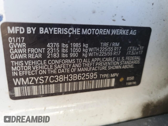 2017 MINI Countryman Cooper z VIN WMZYS7C38H3B62595, wystawiony jako Copart lot #45991465 z przebiegiem 114 430 mil mil oraz Szkoda całkowita • Salvage title. Historia ofert i sprzedaży dostępna na DreamBid. Obrazek 15.