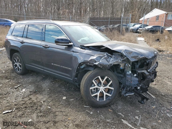 2024 Jeep Grand Cherokee L Limited with VIN 1C4RJKBG1R8602639, listed as a Copart auction lot 47389415 with 11,951 mi miles and Salvage Title. Bid and sale history available at carsss.com. Image 4.