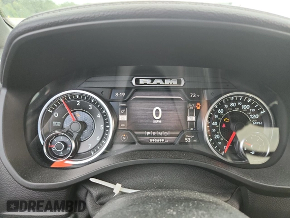 2020 Ram 1500 Laramie with VIN 1C6SRFJT5LN178284, listed as a Copart auction lot 61813575 with 90,699 mi miles and Salvage title. Bid and sale history available at DreamBid. Image 9.