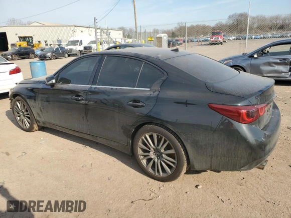 2020 Infiniti Q50 Red Sport 400 with VIN JN1FV7AR9LM660491, listed as a Copart auction lot 48175725 with 39,540 mi miles and Salvage Title. Bid and sale history available at carsss.com. Image 2.