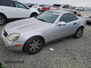 1999 Mercedes-Benz SLK-Class with VIN WDBKK47F9XF111169, listed as a Copart auction lot 44969265 with 160,182 mi miles and Clean Title. Bid and sale history available at carsss.com. Image 1.