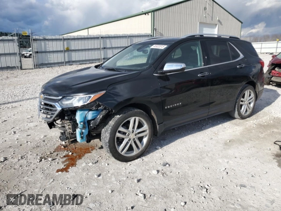 2018 Chevrolet Equinox Premier with VIN 2GNAXVEV7J6229020, listed as a Copart auction lot 46920515 with 43,294 mi miles and Salvage Title. Bid and sale history available at DreamBid. Image 1.