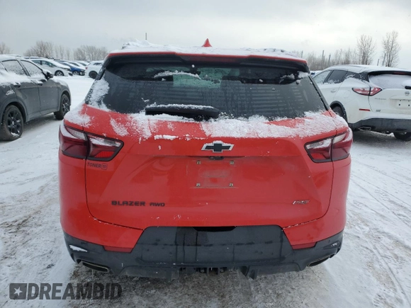 2022 Chevrolet Blazer RS with VIN 3GNKBKRS6NS143335, listed as a Copart auction lot 89139555 with 55,106 mi miles and Salvage title. Bid and sale history available at DreamBid. Image 6.