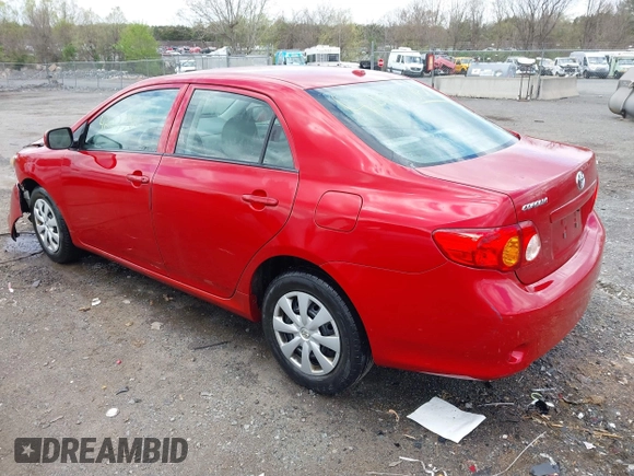 2009 Toyota Corolla with VIN 2T1BU40E09C170961, listed as a IAAI auction lot 42033860 with 192,899 mi miles and . Bid and sale history available at DreamBid. Image 3.