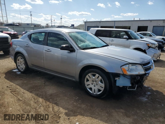 2014 Dodge Avenger SE with VIN 1C3CDZAB2EN216419, listed as a Copart auction lot 50443265 with 115,201 mi miles and Salvage Title. Bid and sale history available at DreamBid. Image 4.