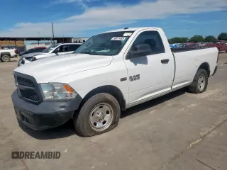 2018 Ram 1500 Tradesman z VIN 3C6JR6DT9JG219433, wystawiony jako Copart lot #58071455 z przebiegiem 88 609 mil mil oraz Czysty tytuł • Clean title. Historia ofert i sprzedaży dostępna na DreamBid. Obrazek 1.