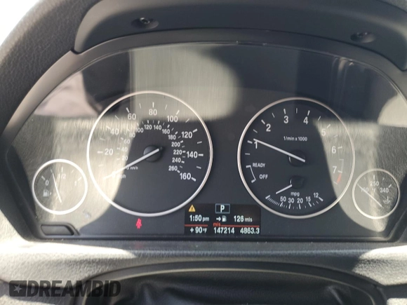 2013 BMW 3 Series 328i with VIN WBA3A5C57DF602652, listed as a Copart auction lot 60874345 with 147,214 mi miles and Salvage title. Bid and sale history available at DreamBid. Image 9.