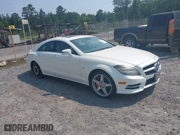 2012 Mercedes-Benz CLS 550 with VIN WDDLJ9BB6CA053206, listed as a IAAI auction lot 42368101 with 110,514 mi miles and . Bid and sale history available at DreamBid. Image 1.