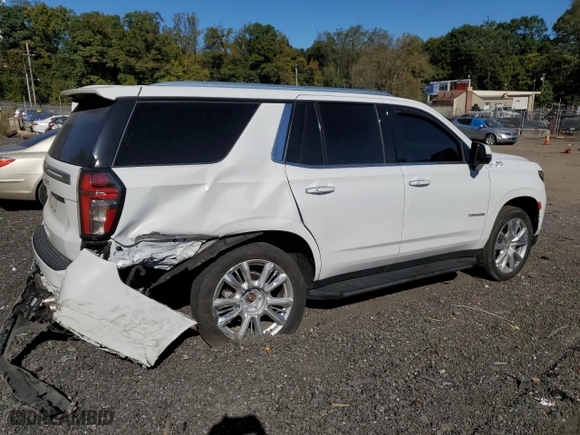 2022 Chevrolet Tahoe High Country with VIN 1GNSKTKL1NR313709, listed as a Copart auction lot 75839884 with 55,755 mi miles and Salvage Title. Bid and sale history available at carsss.com. Image 3.