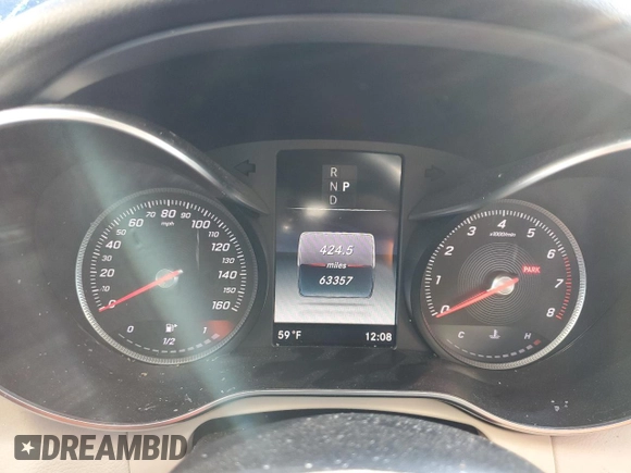 2018 Mercedes-Benz C 300 with VIN 55SWF4JB2JU279520, listed as a Copart auction lot 48434885 with 63,357 mi miles and Salvage title. Bid and sale history available at DreamBid. Image 9.