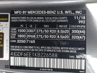 2019 Mercedes-Benz GLS 450 with VIN 4JGDF6EE1KB226588, listed as a IAAI auction lot 42310009 with 116,124 mi miles and . Bid and sale history available at DreamBid. Image 9.