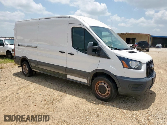2021 Ford Transit Cargo with VIN 1FTBR1C8XMKA19347, listed as a Copart auction lot 54431575 with 161,668 mi miles and Salvage title. Bid and sale history available at DreamBid. Image 4.
