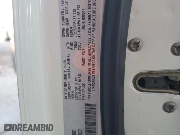 2023 Ram 2500 Tradesman with VIN 3C6UR5HJ4PG543902, listed as a Copart auction lot 71022454 with 40,224 mi miles and Salvage Title. Bid and sale history available at carsss.com. Image 14.