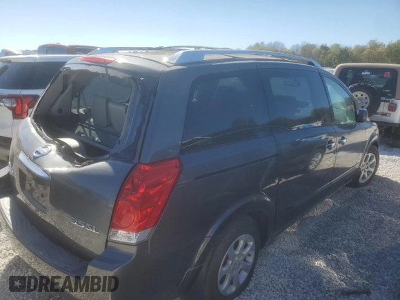 2008 Nissan Quest with VIN 5N1BV28U88N104890, listed as a Copart auction lot 74209344 with 250,748 mi miles and Salvage Title. Bid and sale history available at carsss.com. Image 3.