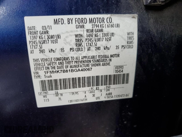 2011 Ford Explorer с VIN 1FMHK7B81BGA40067, выставлен на аукционе Copart как лот 47073075 с пробегом 227 587 миль миль и Списание • Salvage title. История ставок и продаж доступна на DreamBid. Изображение 13.