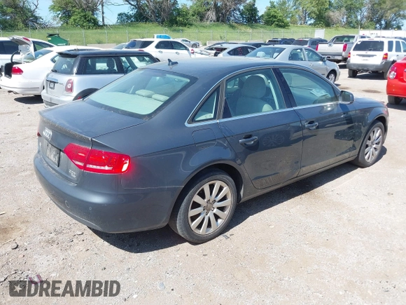 2010 Audi A4 2.0T Premium Plus with VIN WAUFFAFL6AN012493, listed as a IAAI auction lot 39621388 with 188,776 mi miles. Bid and sale history available at carsss.com. Image 4.