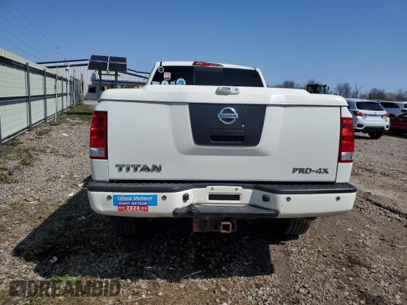 2012 Nissan Titan PRO-4X with VIN 1N6AA0CC3CN300529, listed as a Copart auction lot 53827945 with 82,331 mi miles and Salvage Title. Bid and sale history available at carsss.com. Image 6.