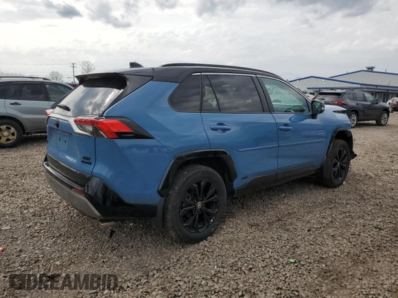 2024 Toyota RAV4 Hybrid XSE with VIN 4T3E6RFV9RU148104, listed as a Copart auction lot 55090855 with 9,625 mi miles and Salvage Title. Bid and sale history available at carsss.com. Image 3.