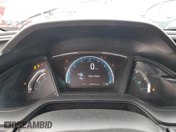 2019 Honda Civic LX with VIN 19XFC2F6XKE004169, listed as a Copart auction lot 83847414 with 65,517 mi miles and Salvage Title. Bid and sale history available at DreamBid. Image 9.