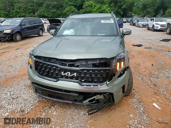 2024 Kia Telluride SX Prestige X-Pro with VIN 5XYP5DGCXRG500326, listed as a Copart auction lot 55867255 with 24,392 mi miles and Salvage title. Bid and sale history available at DreamBid. Image 14.