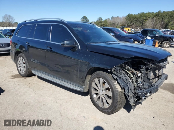 2017 Mercedes-Benz GLS 450 with VIN 4JGDF6EE3HA883469, listed as a Copart auction lot 46098445 with 136,804 mi miles and Salvage Title. Bid and sale history available at DreamBid. Image 4.