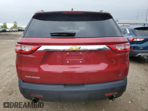 2019 Chevrolet Traverse LT Cloth with VIN 1GNERGKW7KJ178501, listed as a Copart auction lot 55826025 with 185,742 mi miles and Salvage title. Bid and sale history available at DreamBid. Image 6.