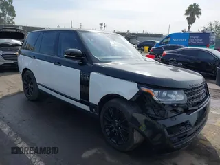 2017 Land Rover Range Rover HSE with VIN SALGS2FK8HA326995, listed as a IAAI auction lot 41688113 with 55,209 mi miles and . Bid and sale history available at DreamBid. Image 1.