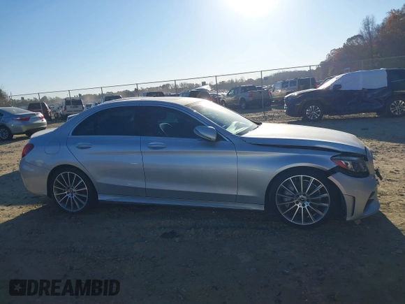 2019 Mercedes-Benz C 300 with VIN 55SWF8DB2KU303223, listed as a IAAI auction lot 41028551 with 62,729 mi miles and . Bid and sale history available at DreamBid. Image 13.