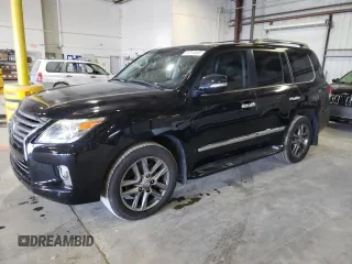 2015 Lexus LX 570 with VIN JTJHY7AX5F4173513, listed as a Copart auction lot 87815355 with 141,915 mi miles and Salvage Title. Bid and sale history available at DreamBid. Image 1.