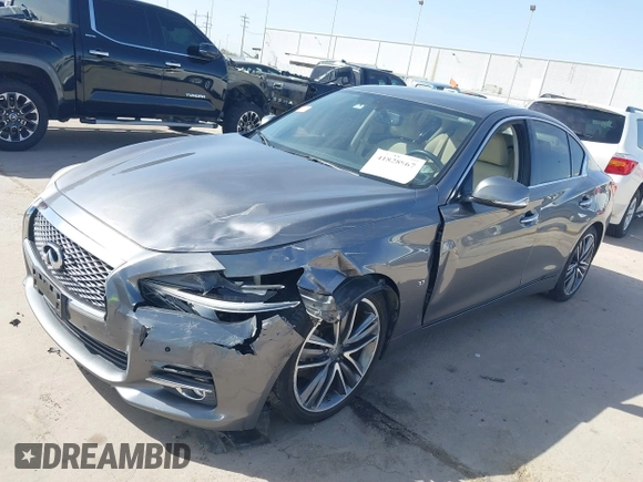 2015 Infiniti Q50 Premium with VIN JN1BV7AP8FM331055, listed as a IAAI auction lot 41828967 with 110,683 mi miles. Bid and sale history available at carsss.com. Image 18.