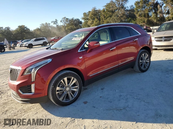 2023 Cadillac XT5 FWD Premium Luxury with VIN 1GYKNCRS9PZ227140, listed as a Copart auction lot 88144265 with 14,531 mi miles and Salvage Title. Bid and sale history available at carsss.com. Image 1.