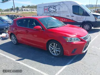 2015 Lexus CT 200h Hybrid with VIN JTHKD5BH0F2210364, listed as a IAAI auction lot 41419939 with 1 mi miles. Bid and sale history available at carsss.com. Image 1.